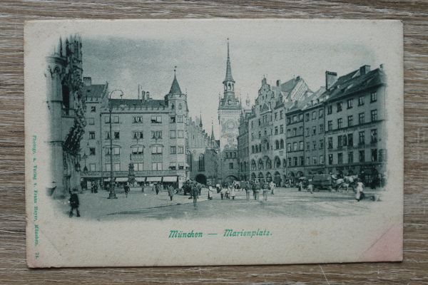 AK München / 1900 / Marienplatz / altes Rathaus / Weinhandlung Geschäfte